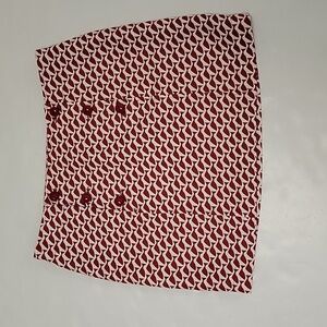 Vineyard Vines red and white button front mini skirt fully lined women's sz 8